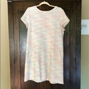 Loft Rainbow Boucle Shift Dress